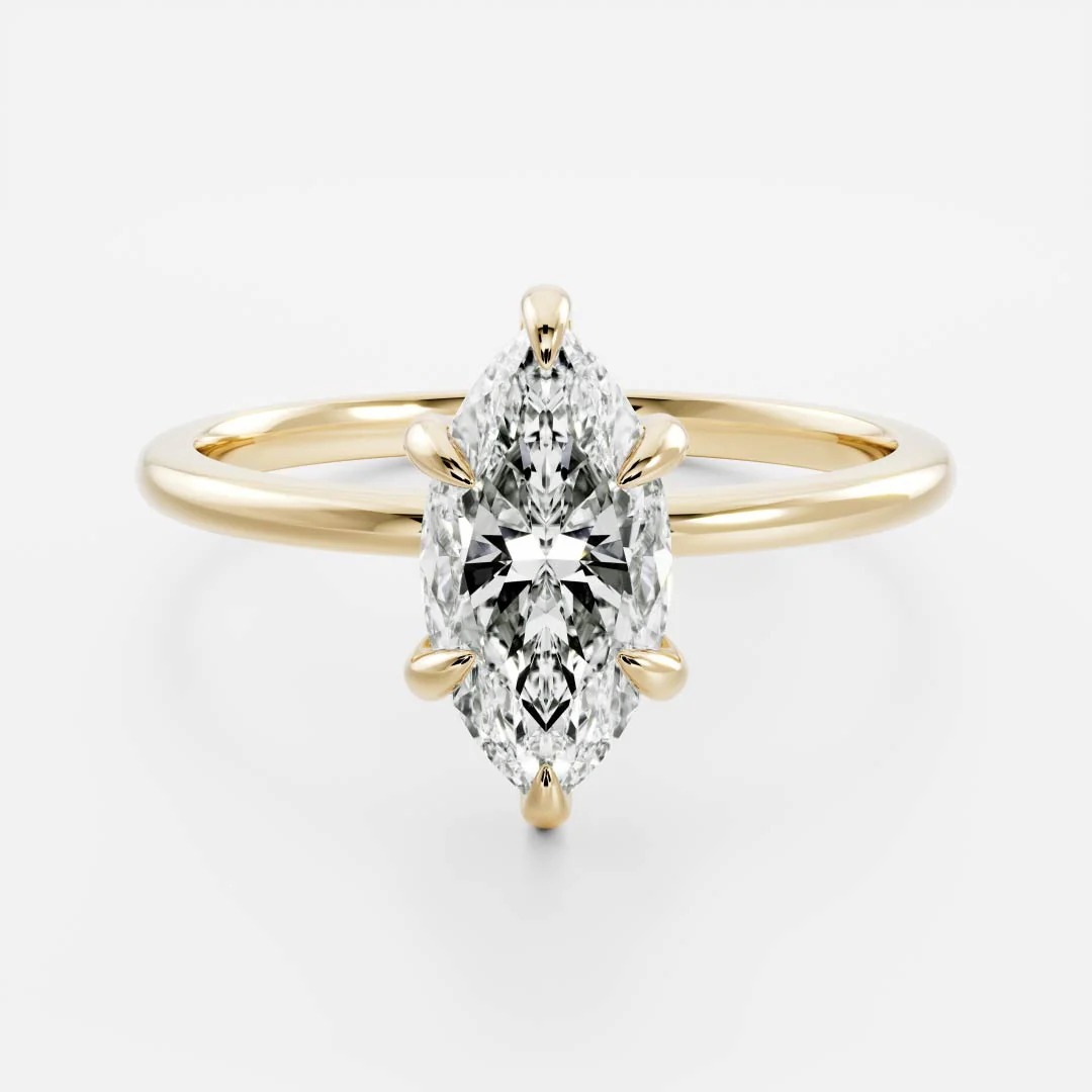 imgi_322_Top_6367marquise6prong13x6_Yellow_00000 The Arie Ring - Marquise Solitaire - 图片 1